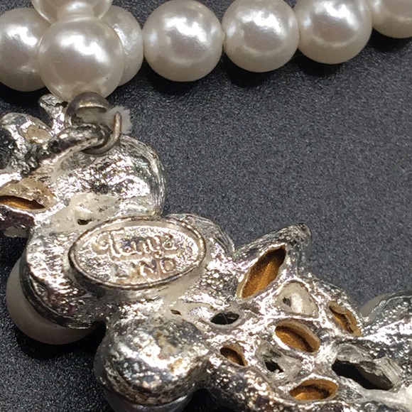 Tanya Lind faux pearl necklace, ring - Picture 4 of 5